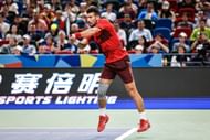Novak Djokovic in action at the 2024 Shanghai Masters (Source: Getty)
